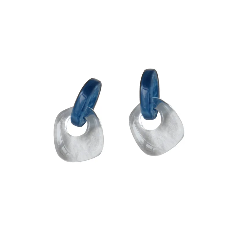 

2021 New Summer Romantic S925 Acrylic Transparent Earrings Female Fashion Classic Geometric Earrings