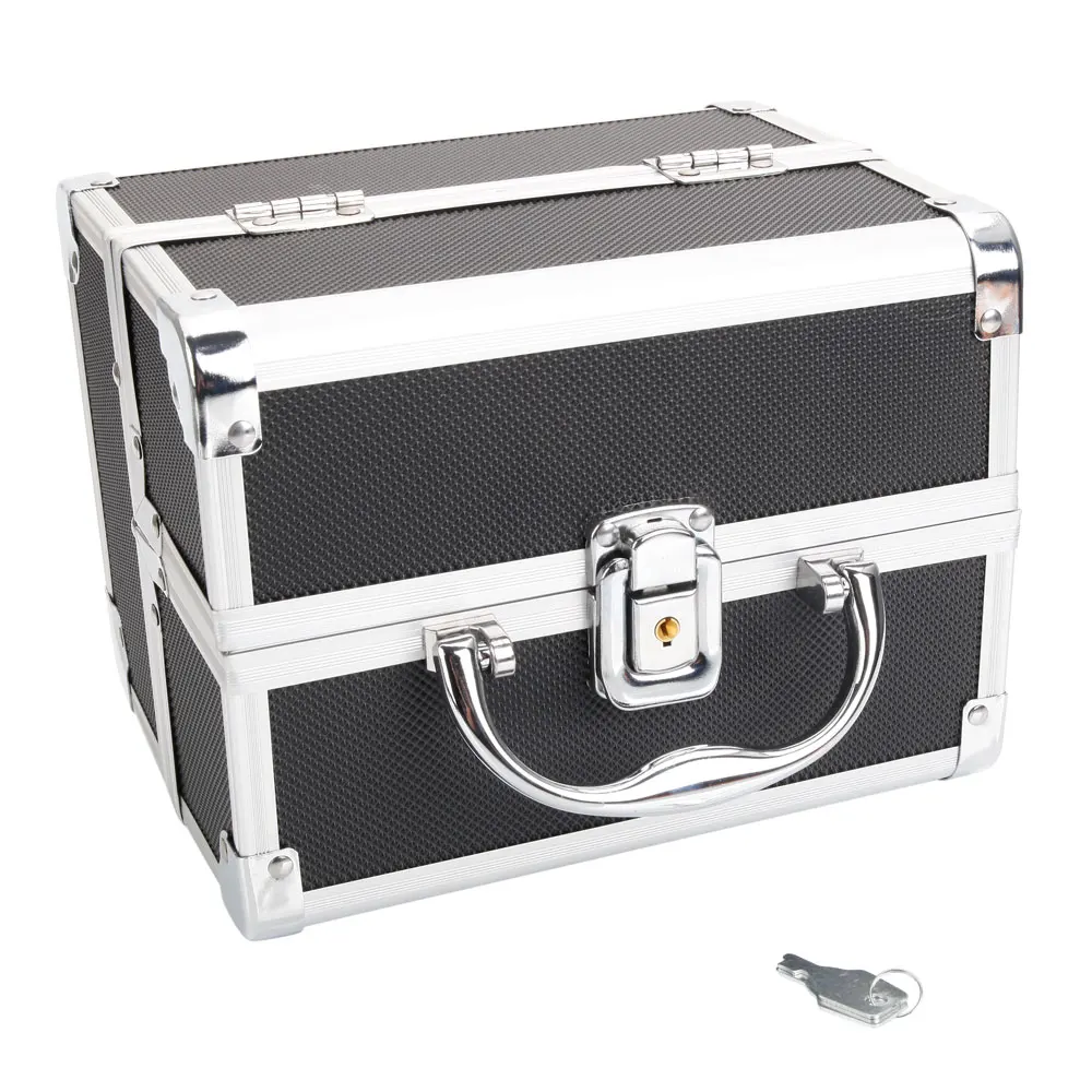 

Storage Bag with Mirror &car keys diamond pattern Aluminum useful multi-function Case box 190812211