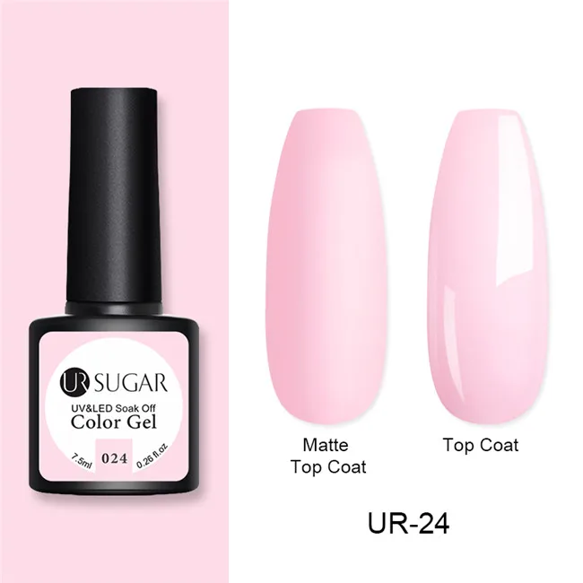Ur Sugar 7,5 мл термальный Гель-лак матовый температурный меняющий цвет замачиваемый УФ-гель маникюрный лак для дизайна ногтей эмалевое покрытие - Цвет: matte24