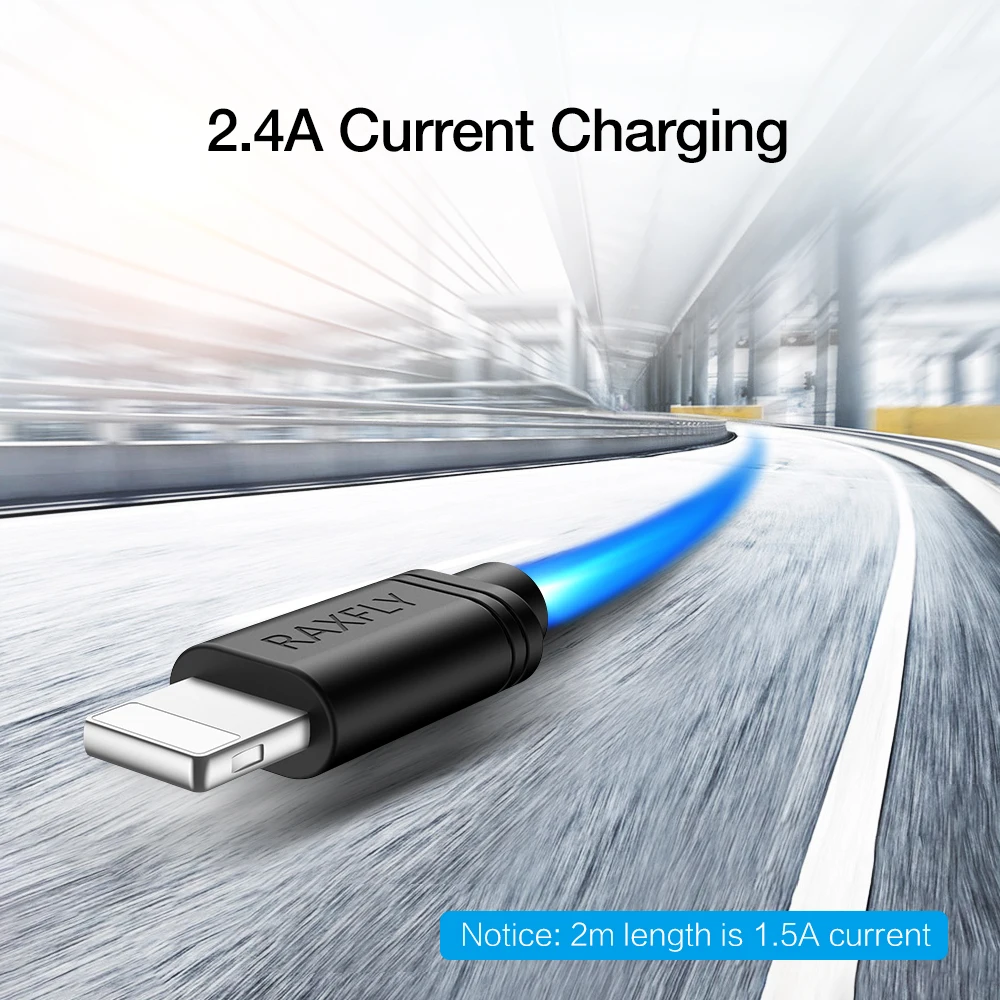 RAXFLY ПВХ USB кабель для iPhone X XS 8 Plus iPad 2.4A Быстрая зарядка Micro usb type C samsung Xiaomi телефон