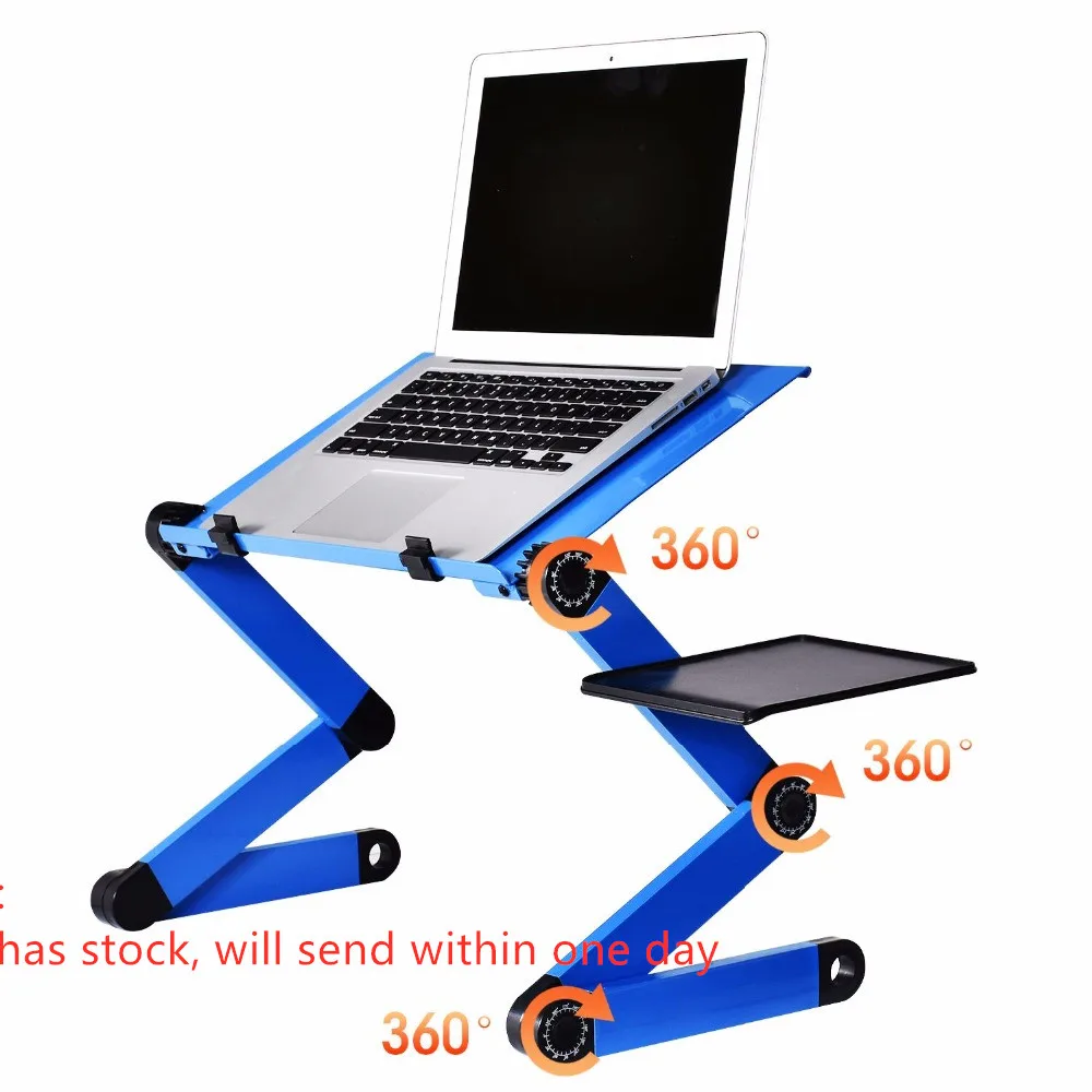 

Aluminum Alloy Laptop Table Adjustable Portable Folding Computer Desk Students Dormitory Laptop Table Computer Stand Bed Tray