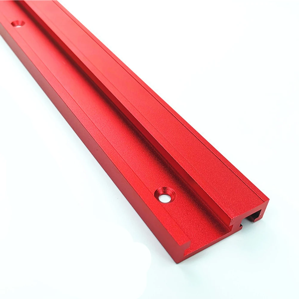 

400mm Chute Pusher Stop Jig Fixture 45 Type T-Track For Table Saw Woodworking Aluminum Alloy T-slot Miter Track Hand DIY Tool