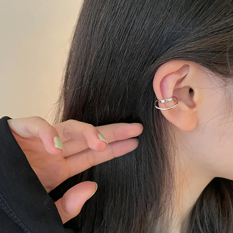 

VENTFILLE 925 Sterling Silver Moon Ear Bone Clip for Women Trendy Elegant Simple Earrings Bride Jewelry 2021 New Dropshipping