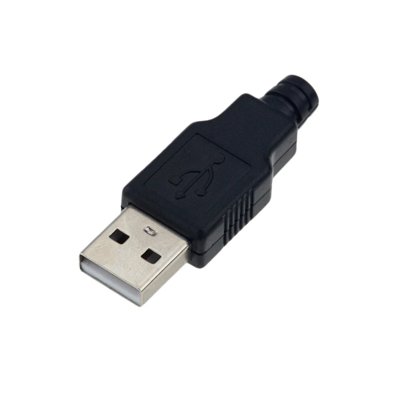 10 шт. 4-контактный разъем USB типа А с черной пластиковой крышкой наборы сделай сам |