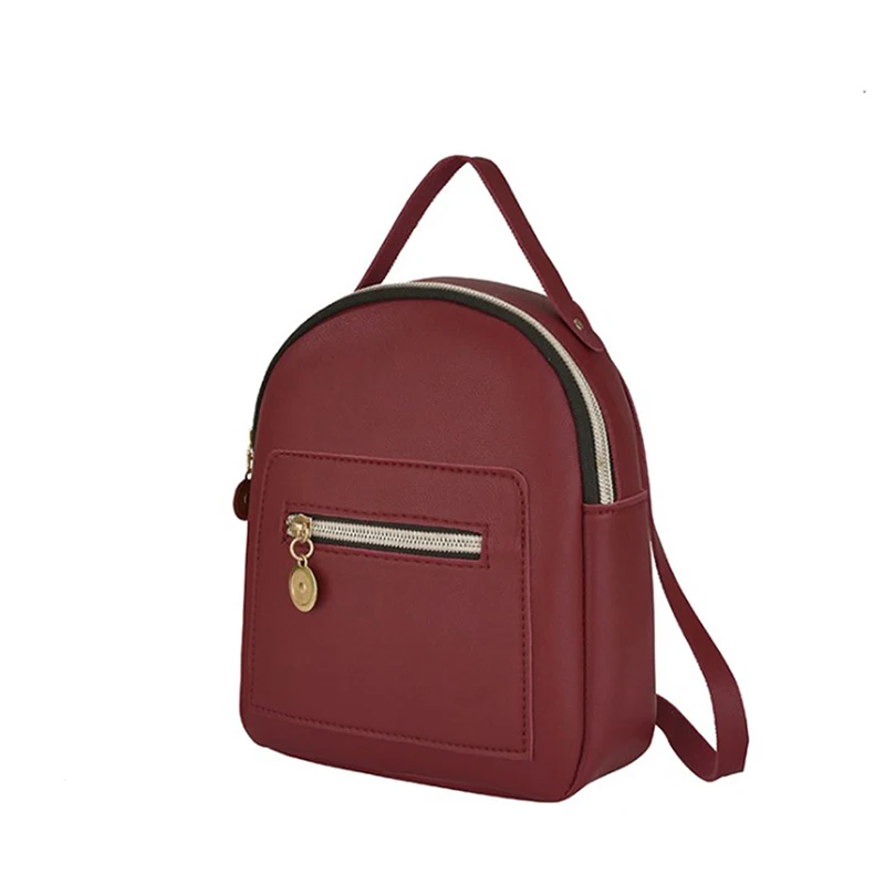 

Women Mini Backpack PU Leather Shoulder Bag Girls Kids Multi-Function Small Bagpack Female Ladies School Backpack