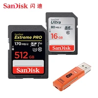 sandisk extreme proultra sd card 128gb 64gb 32gb 512gb 256g 16gb sd 128gb flash memory card sd u1u3 4k v30 cards sdxc sdhc