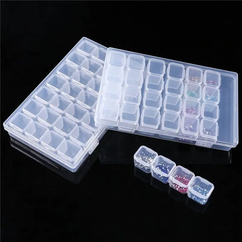

28 Grid Diamond Embroidery Box Adjustable Storage Box DIY Craft Painting Diamond Accessories Nail Tools