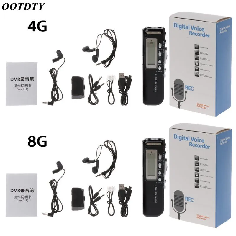 4 ГБ/8 ГБ USB ручка цифровой диктофон голосовой активация Аудио Диктофон MP3 плеер