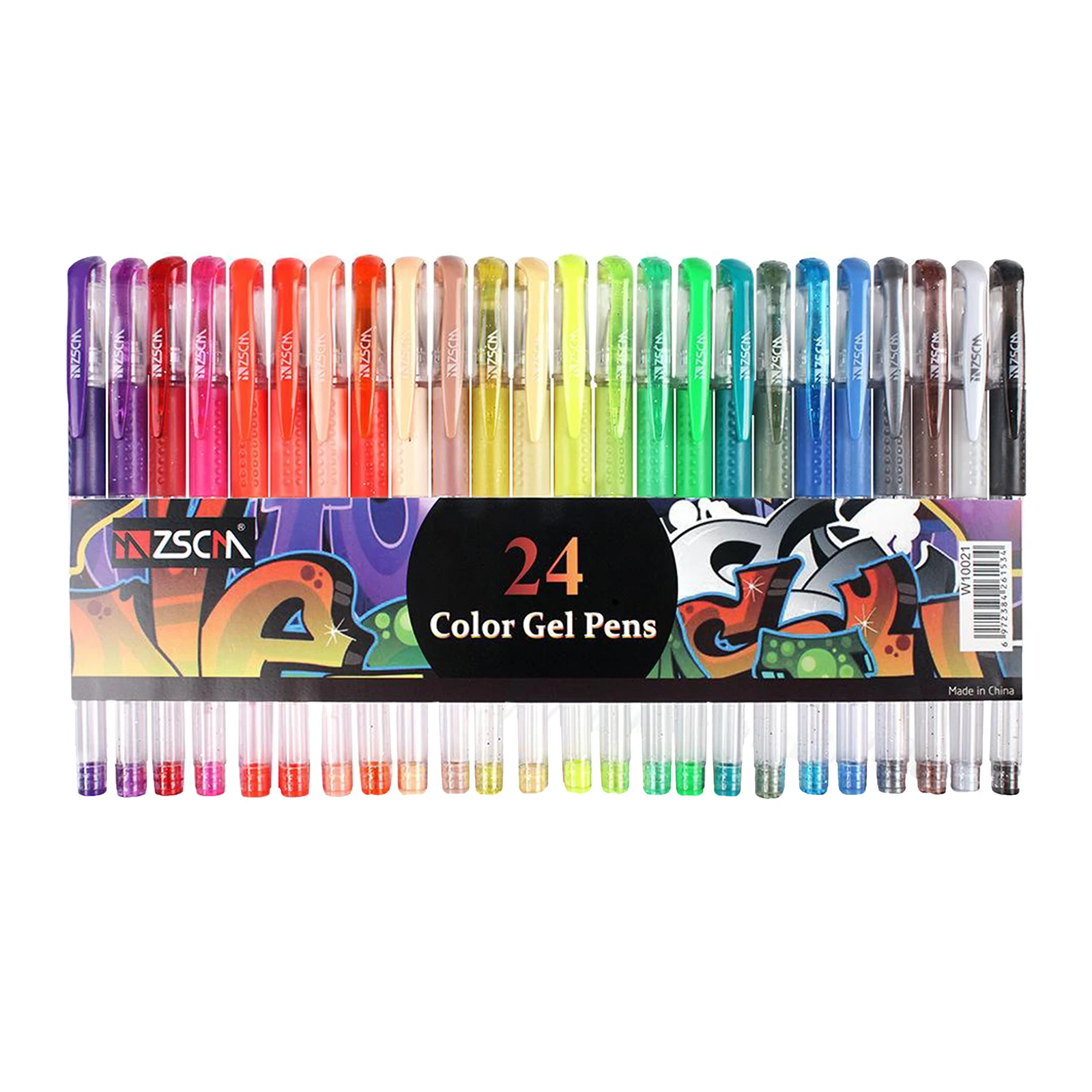 

24 Colors Gel Pens 1.0mm Multicolored Painting Gel Ink Pens Refills DIY Graffiti