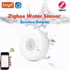 Умный погружной датчик Zigbee, детектор утечки воды, с сигнализацией, работает со шлюзом Zigbee