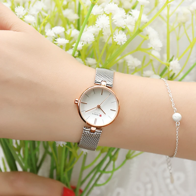 

New Minimalism Women Quartz Watch Simple Style Casual Ladies Dress Wristwatch Stylish Mesh Belt Femme Clock Relogio Feminino