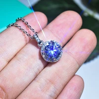 solid s925 sterling silver color necklace l2 cut diamond pendant jewelry for women silver 925 jewelry bizuteria collares girls