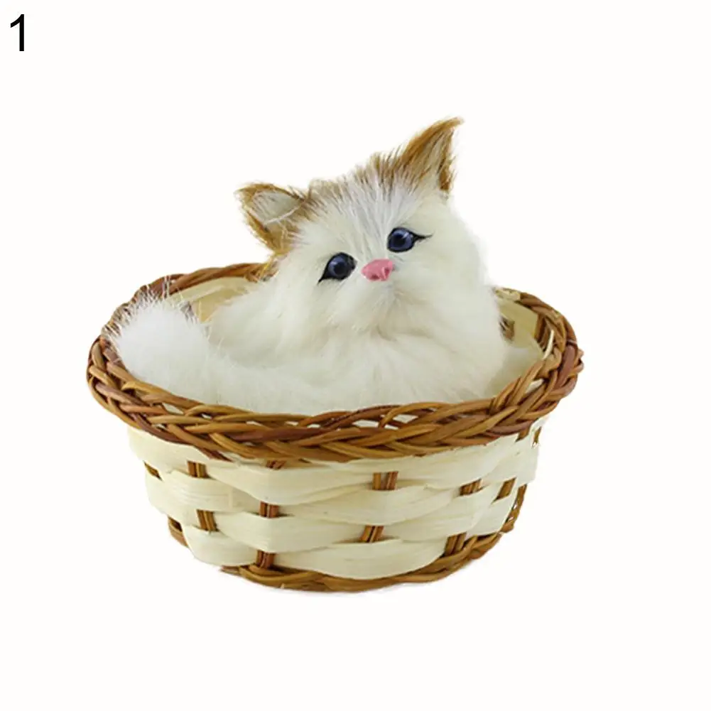 Милая мультяшная игрушка животное плюшевая мини корзина кошка кролик собака