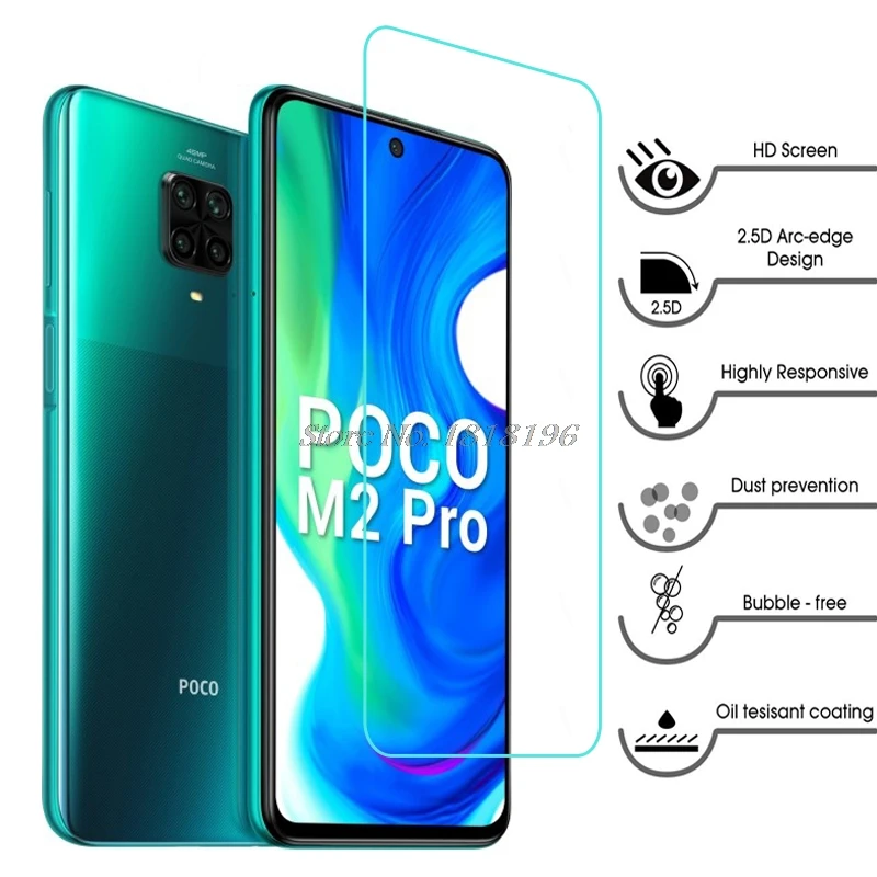 

Закаленное стекло для Xiaomi Poco F2 M2 X2 Pro, защитная пленка для экрана телефона, для Redmi Note 9, Защитная пленка для экрана