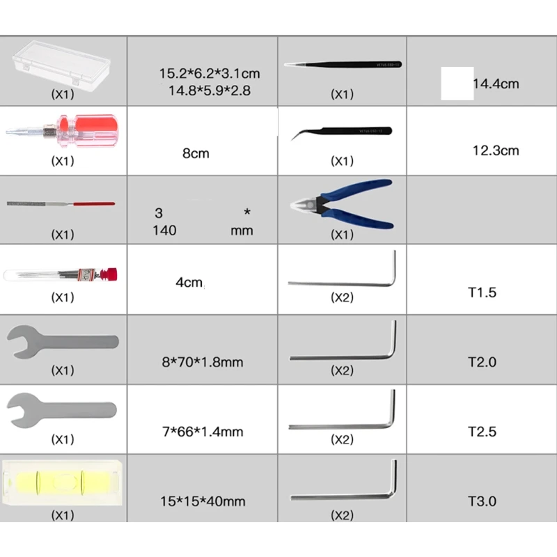 Детали для 3d принтера модель 3D печати дополнительный набор инструментов