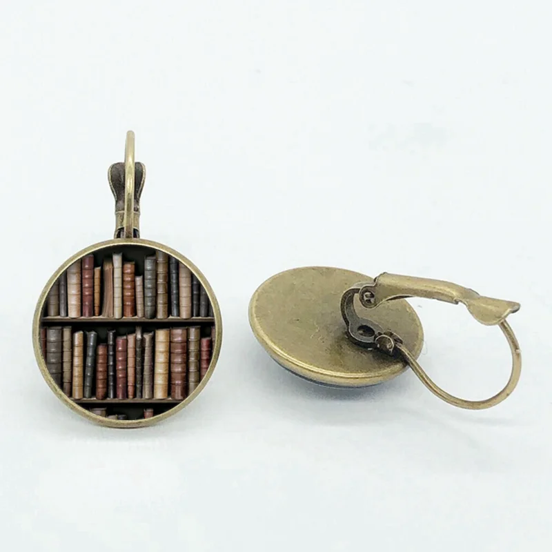 НОВЫЕ антикварные книги серьги узор стекло ручной работы Женские Ювелирные