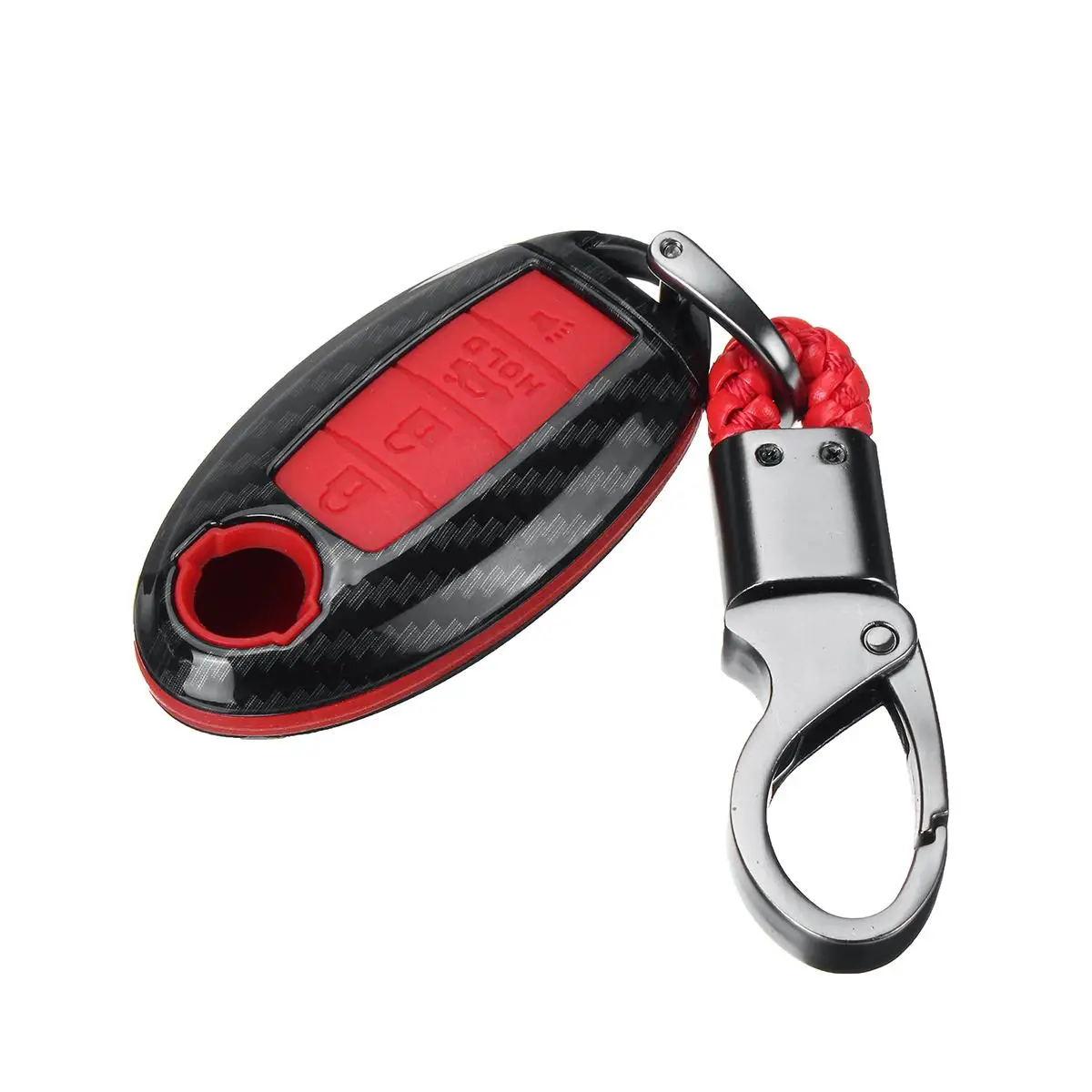 4 кнопки Брелок дистанционного углеродного волокна Автомобильный ключ чехол