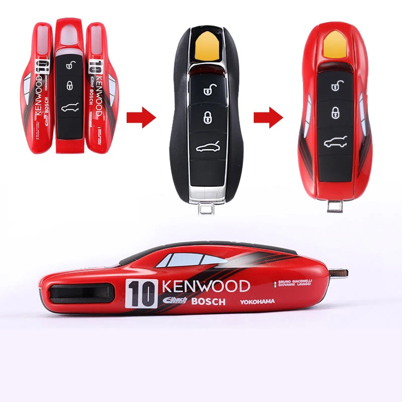 

Car Key Case Remote Cover Hard Shell for Porsche Panamera Macan 911 718 971 Cartoon Protector Auto Accessories