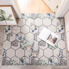 Шестигранный домашний Придверный коврик, коврик для гостиной, кухонный коврик, коврик для ванной, коврик для входной двери, коврик под заказ, коврик из ПВХ, нескользящий коврик с шелковой петлей