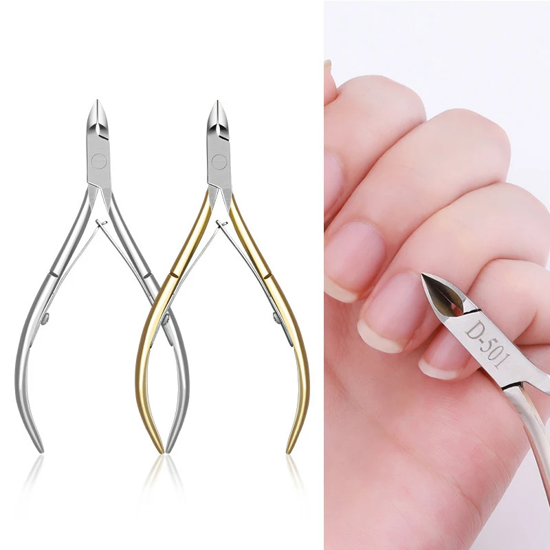

1Pc Stainless Steel Nail Cuticle Scissors Nipper Clipper Edge Cutter Dead Skin Remover Trimming Manicure Nail Art Tool