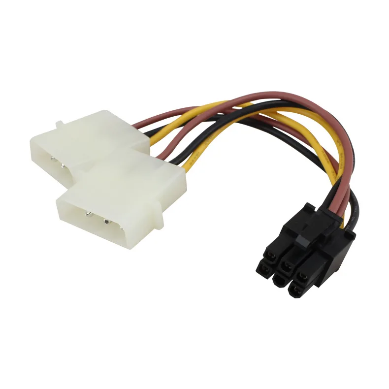 PCI-E 6Pin Female to Molex 4pin x2 разветвитель SATA кабель питания PCI Express удлинительные кабели 15