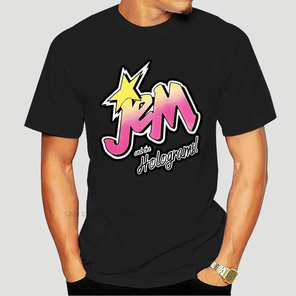 

Jem and The Holograms Logo Shirt 100% Cotton Hip Hop Style Casual Top Tees 3856X