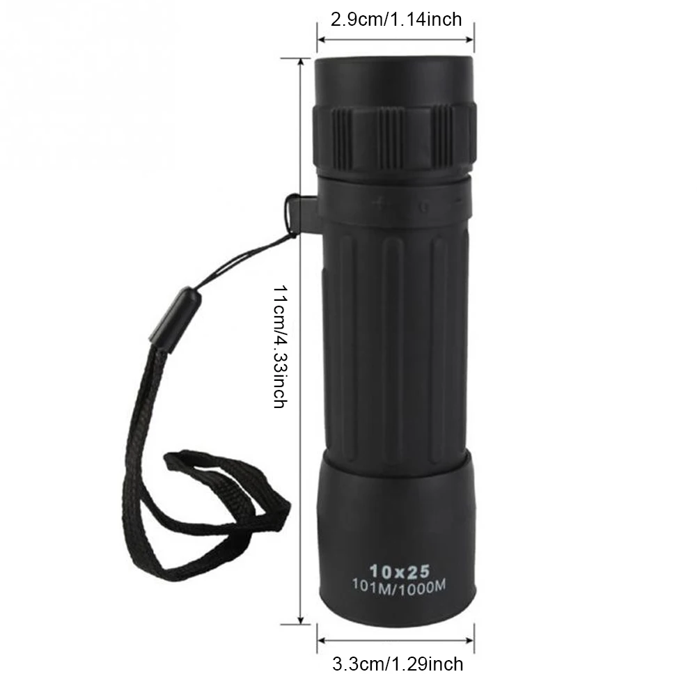 10x25 Hd 10x монокулярный мини портативный телескоп водонепроницаемый бинокль