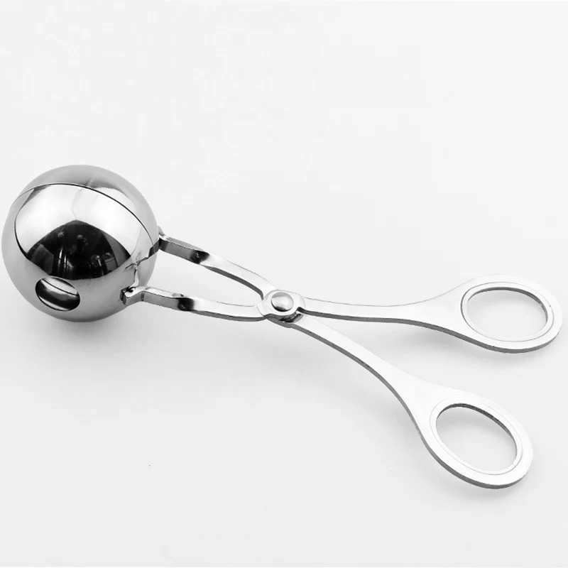 

Convenient Meatball Maker Stainless Steel DIY Fish Stuffed Meat Ball Machine Meat Cooking Kitchen Mold Tools spatula hole cap