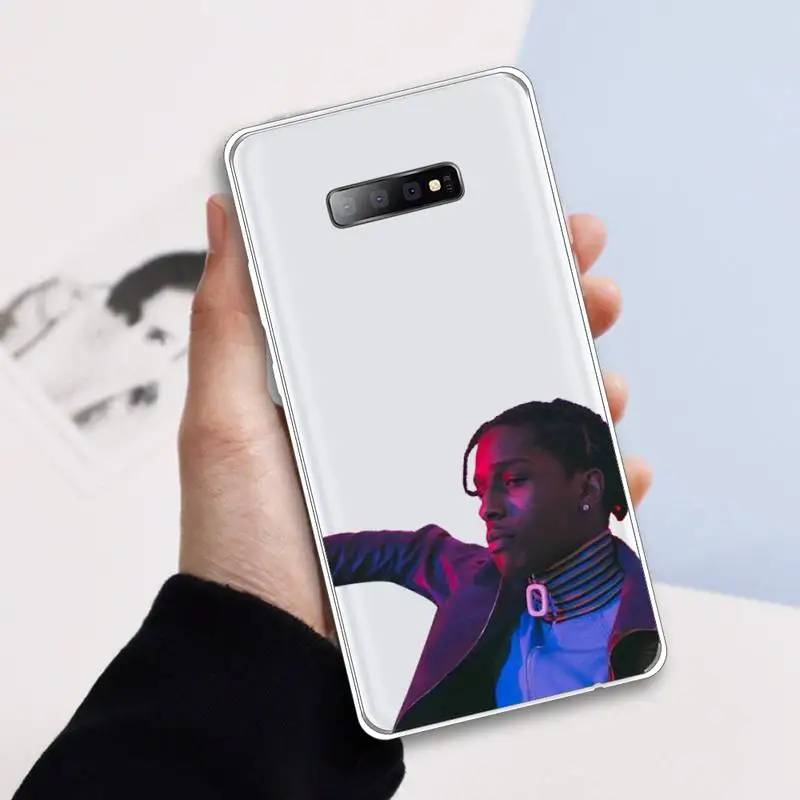 

America rapper Asap Rocky Phone Case Transparent For Samsung Galaxy A 71 21s S note 8 9 10 plus 20 ultra
