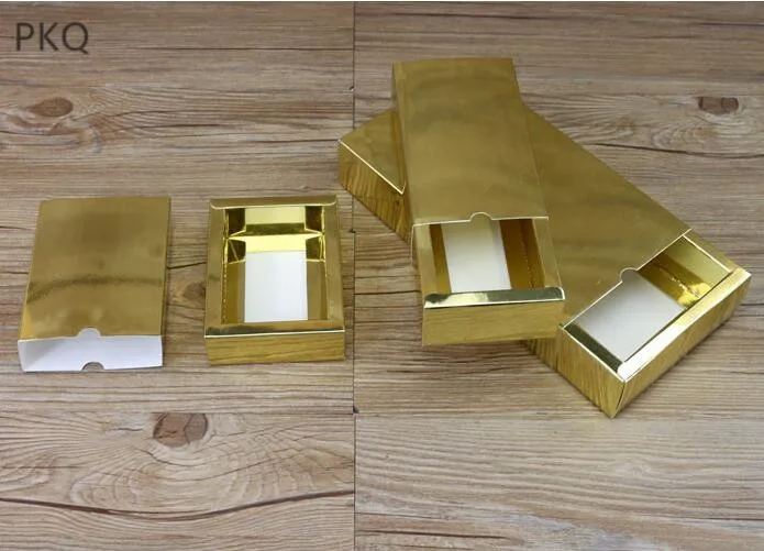 20 шт Золотая картонная коробка серебряные бумажные ящики Свадебная подарочная