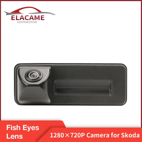 Автомобильная камера заднего вида AHD с объективом рыбий глаз для Skoda Octavia Superb Roomster Fabia Yeti Rapid для Audi A1 A4L A3 камера заднего вида
