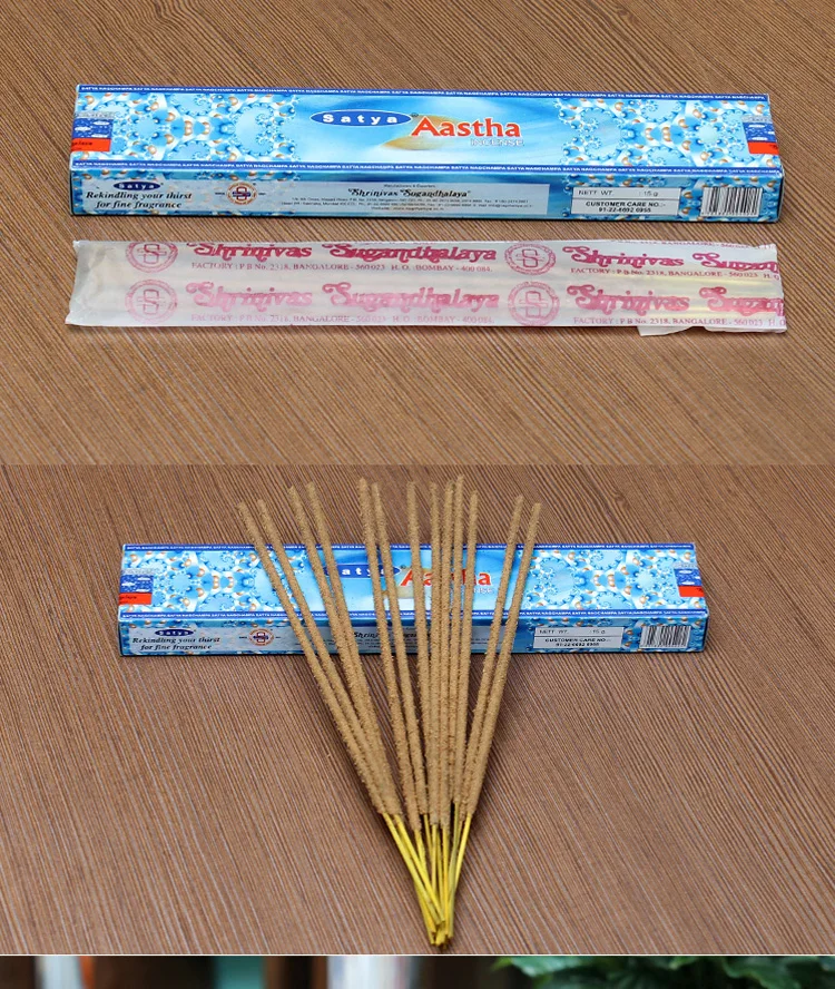 Satya Индийские благовония Nag Champa ладан палочка Саи Баба медитация домашний сандаловое дерево благовония E