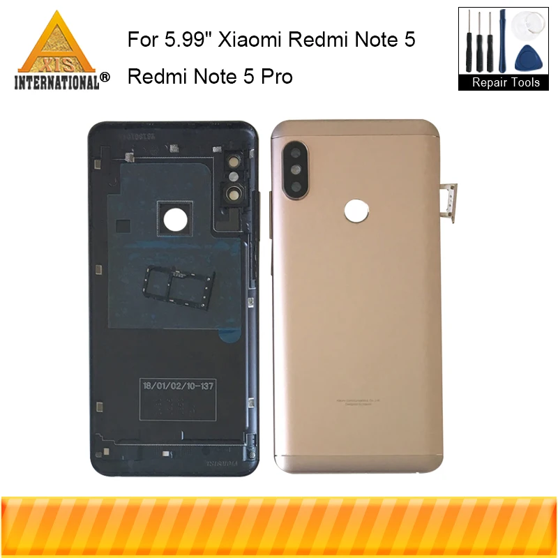Axisinternational задний корпус для Xiaomi Redmi Note 5 Задняя крышка батареи+ лоток для sim-карты для Redmi Note 5 Чехол для батареи