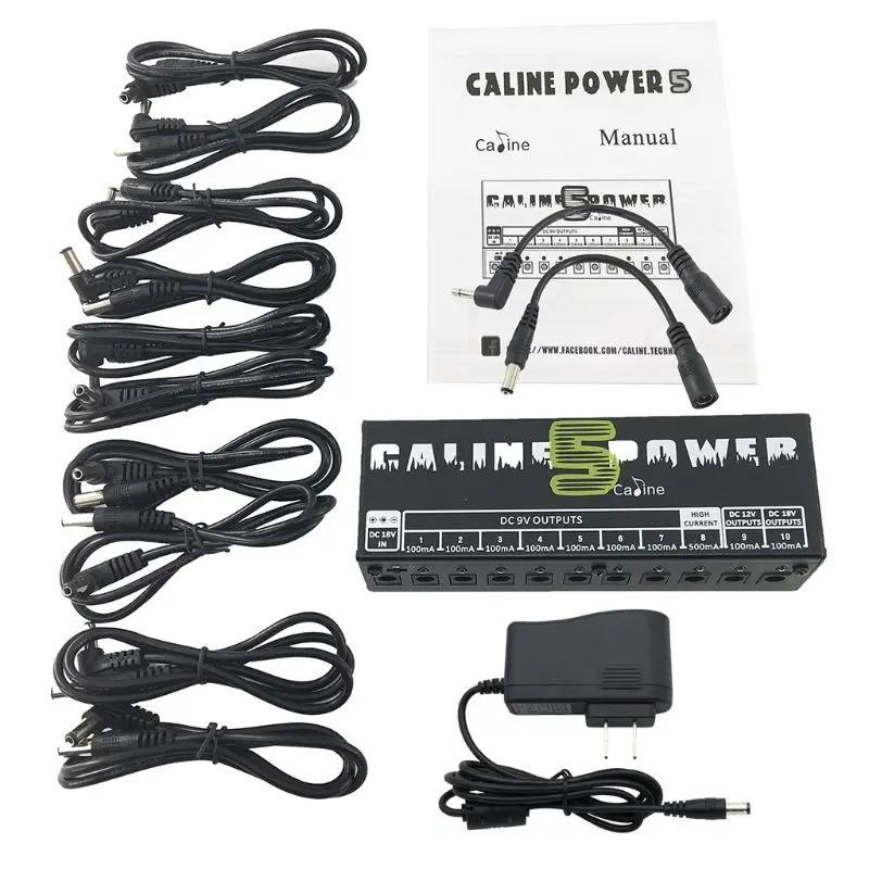 

Блок питания для гитарной педали с 10 изолированными выходными мощностями