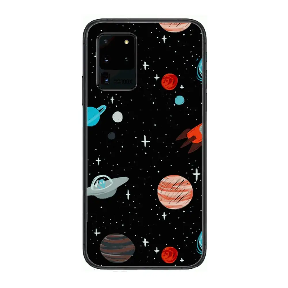 

Hand drawn starry sky Phone cover hull For SamSung Galaxy S 6 7 8 9 10 20 Plus Edge E 5G Lite Ultra black soft bumper