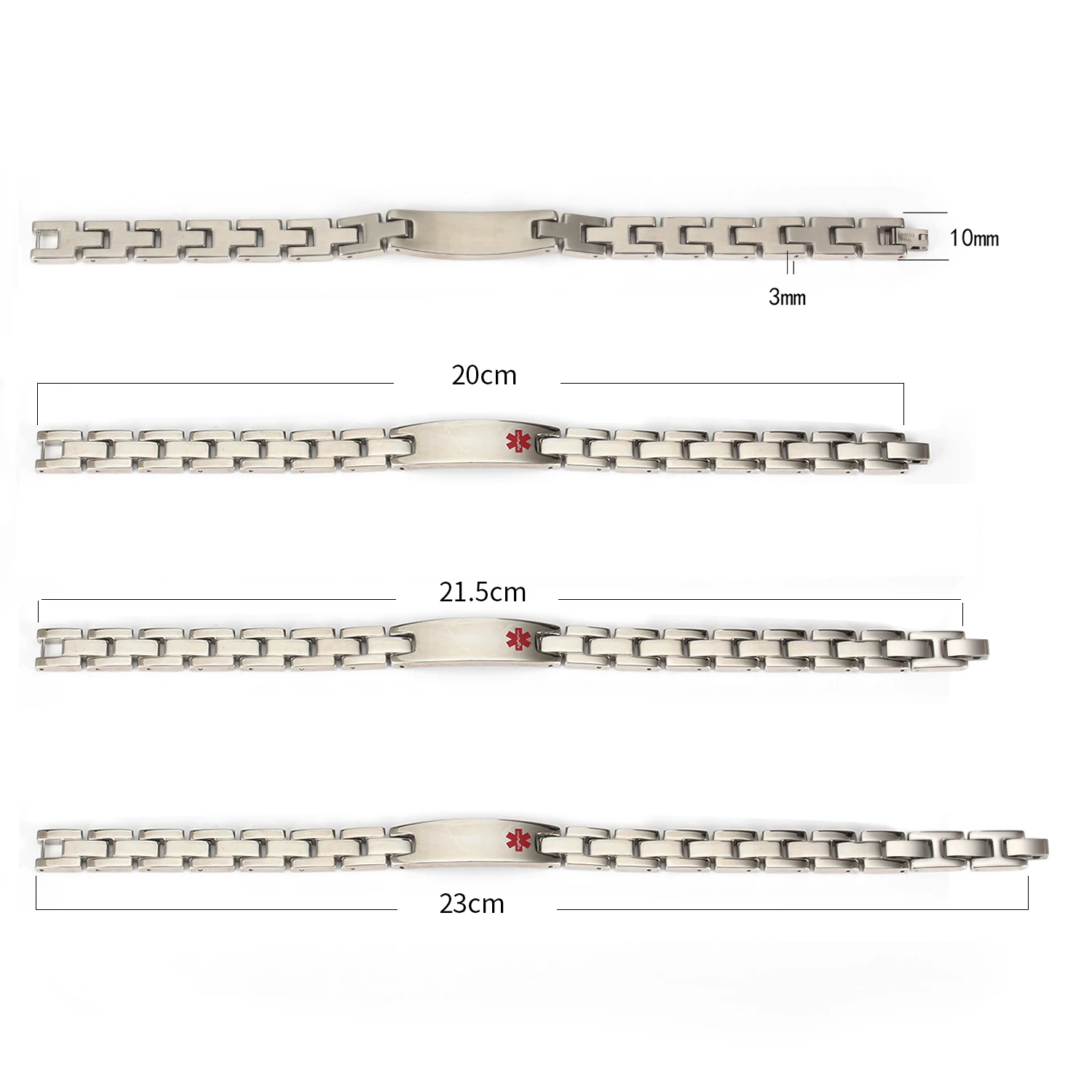 Ювелирные изделия Wollet медицинский браслет из нержавеющей стали с оповещением