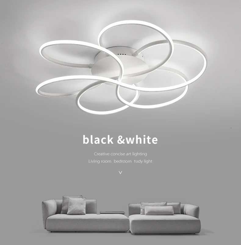 Современная люстра освещение для гостиной Luminarine avize lustre de plafond модерн 90-265 в Lustre Потолочная люстра для спальни
