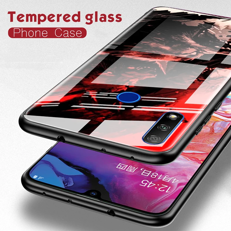 tempered glass hot new shell luxury cover animal totem wolf lion for honor 30 20 10 9x 8x pro plus lite phone case free global shipping