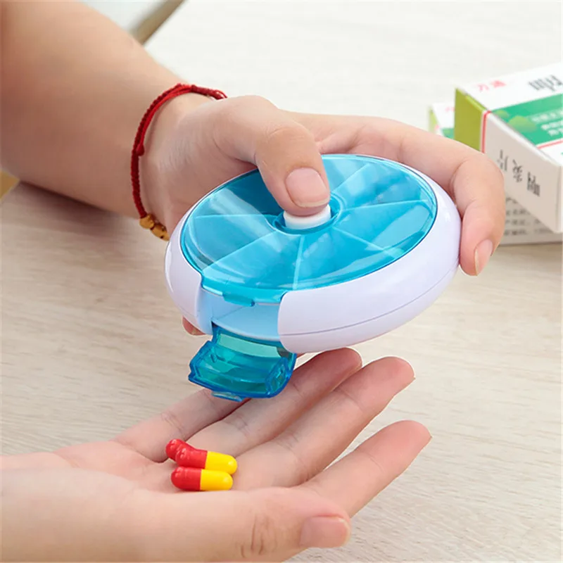 7 Compartment Pill Storage Box Travel Medicine Rotation Holder Organizer Outdoor Candy Container Case Boxes Cajas Organizadoras | Дом и сад