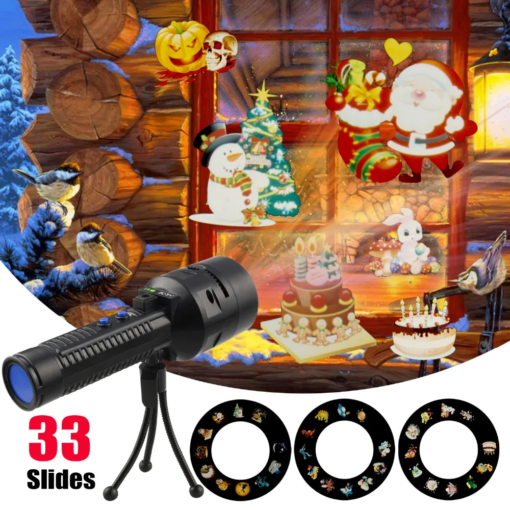 33 декоративных слайда аниме проектор огни 2019 детский портативный фонарик