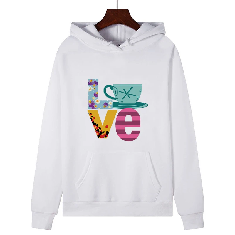 Толстовка с капюшоном для мужчин и женщин свитшот милым принтом в стиле