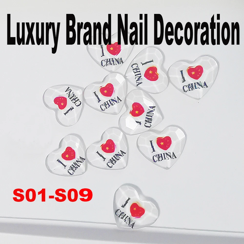 Роскошные Очаровательные украшения для дизайна ногтей фирменные буквы с