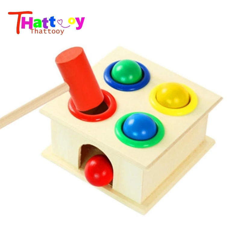 

Wooden Toys Knocking Table For Infants And Young Children Early Education Puzzle Hand-eye Coordination Ability Color toy Gifts