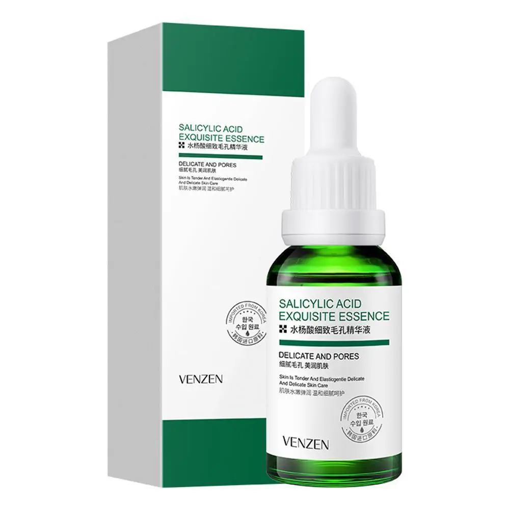 

New Salicylic Acid Acne Treatment Serum Oil Control Shrink Pores Face Essence Hyaluronic Acid Moisturizing Brighten Skin