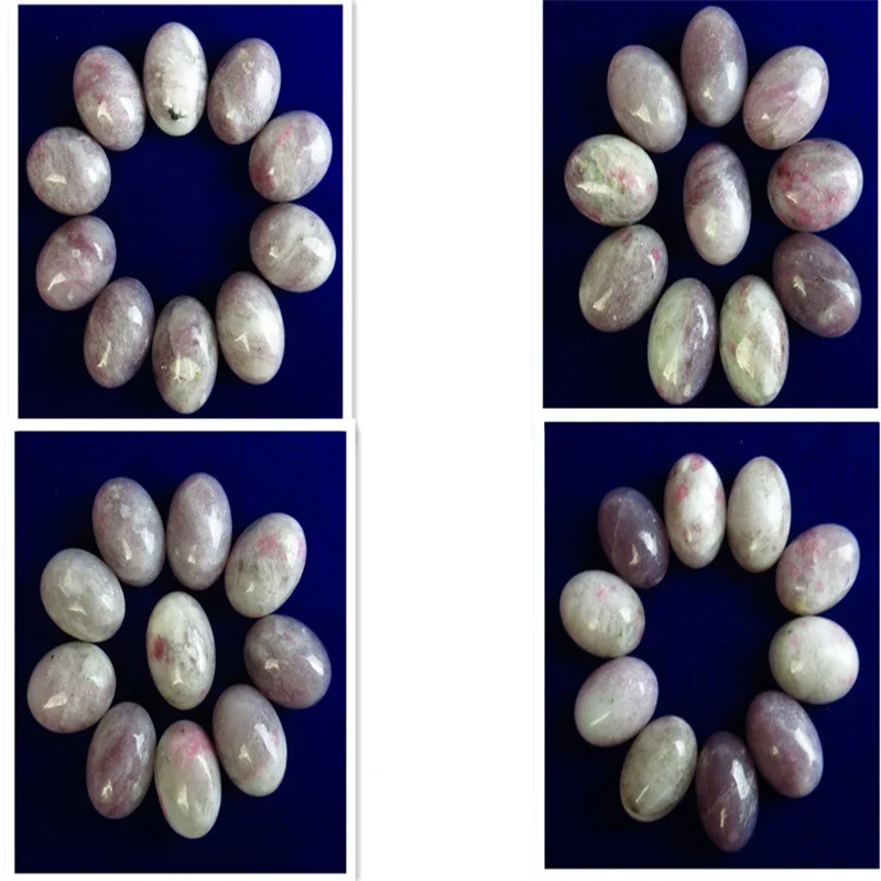 5 шт. сиреневая яшма овальные разные размеры плоские кабошоны кольцо с кабиной