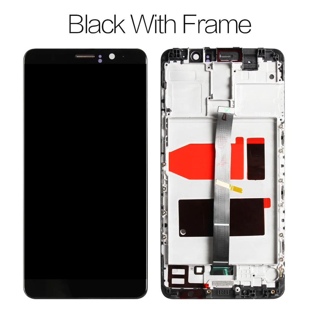 black with Frame Для 5,9 дюймов, HUAWEI mate 9, ЖК-дисплей, сенсорный экран, дигитайзер, стекло, датчик для HUAWEI mate 9, MHA-L29, ЖК-дисплей в сборе, 1920x1080 - Цвет: black with Frame
