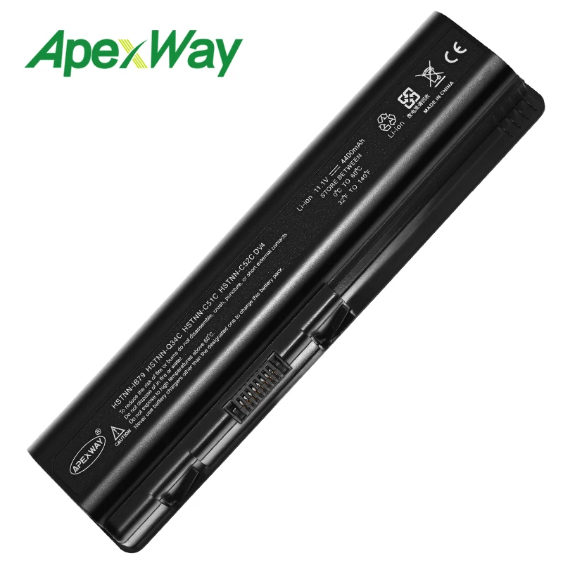 Apexway 6-ячеечный Аккумулятор для ноутбука HP Pavilion DV4 DV5 | Компьютеры и офис
