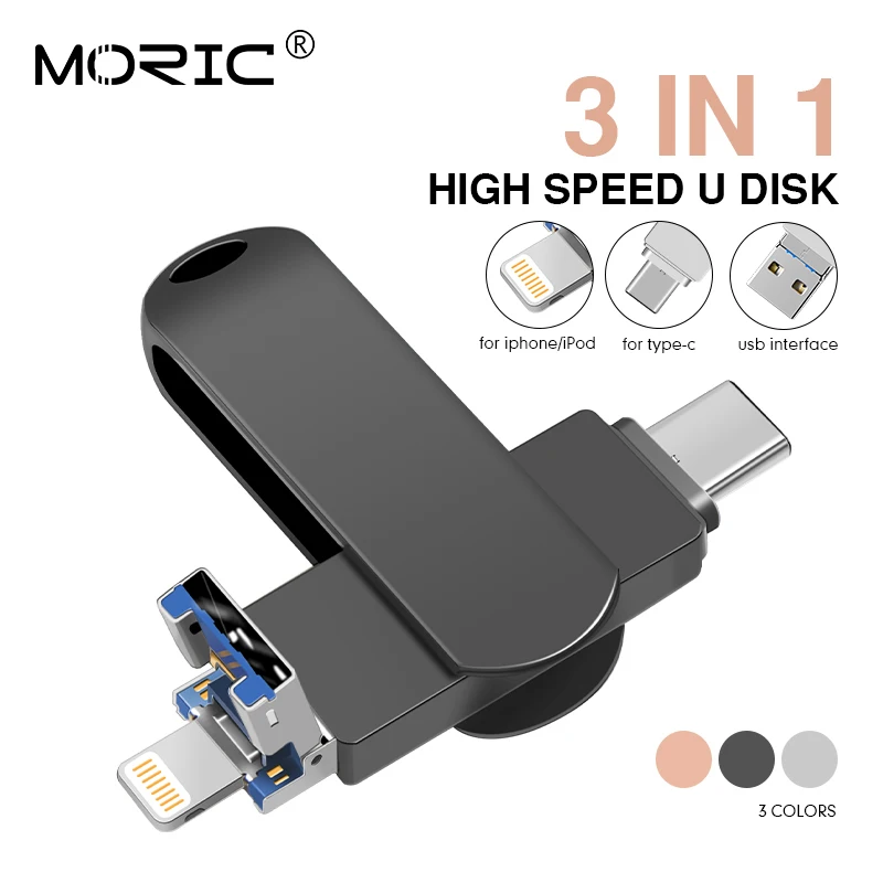 OTG USB флеш накопитель с возможностью поворота 256 ГБ 16 32 64 128 3 в 1 Micro флешка для