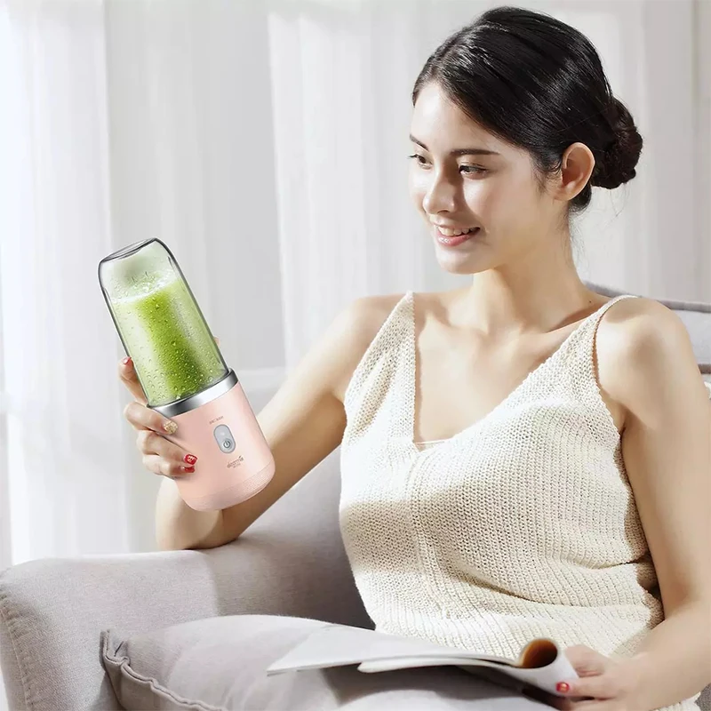 Xiaomi Deerma Portable Blender Electric Juicer Wireless Automatic Multipurpose USB Rechargable Mini Juice Cup Cut Mixer 400ML | Бытовая