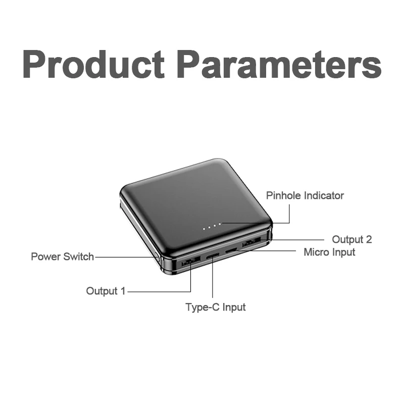 30000 мАч Внешний аккумулятор большой емкости с 2 usb-портами портативное зарядное